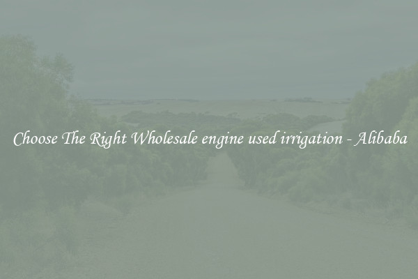 Choose The Right Wholesale engine used irrigation - Alibaba