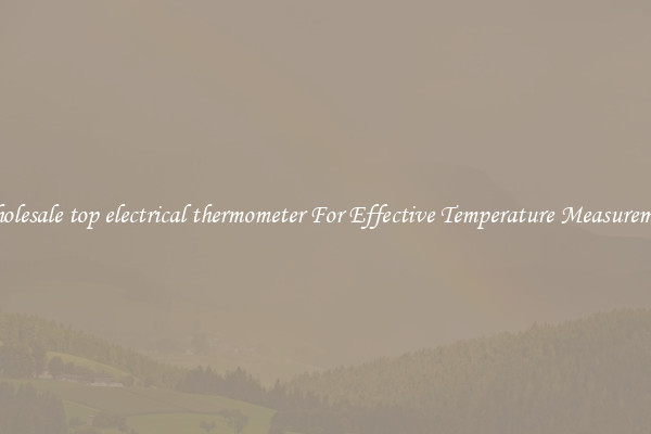 Wholesale top electrical thermometer For Effective Temperature Measurement