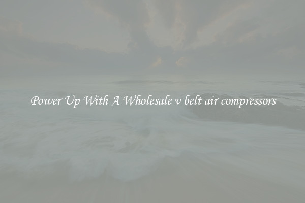 Power Up With A Wholesale v belt air compressors