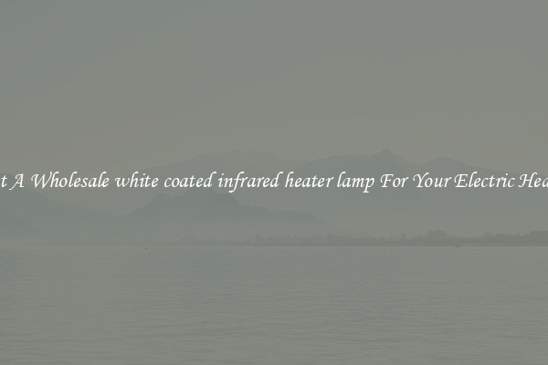 Get A Wholesale white coated infrared heater lamp For Your Electric Heater