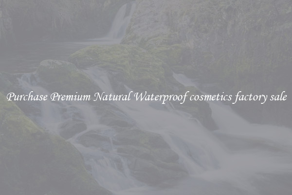 Purchase Premium Natural Waterproof cosmetics factory sale