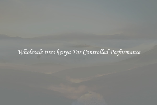 Wholesale tires kenya For Controlled Performance