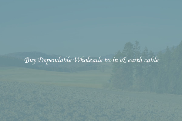 Buy Dependable Wholesale twin & earth cable