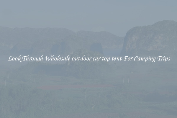Look Through Wholesale outdoor car top tent For Camping Trips