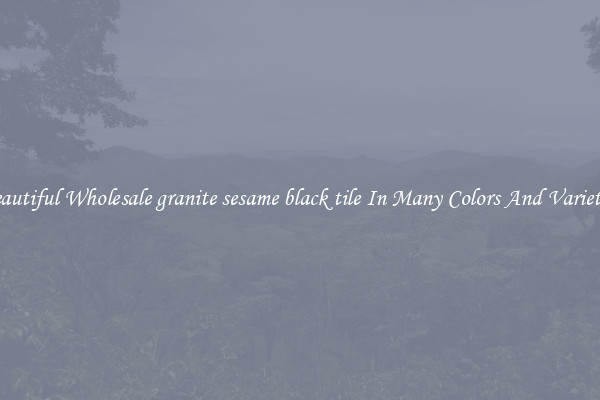 Beautiful Wholesale granite sesame black tile In Many Colors And Varieties