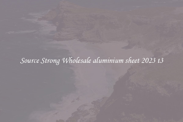 Source Strong Wholesale aluminium sheet 2023 t3