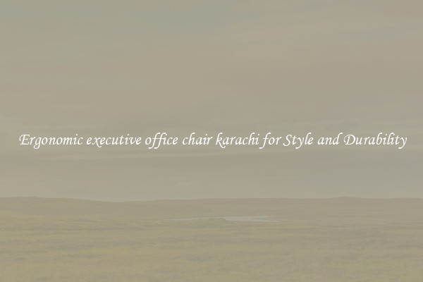 Ergonomic executive office chair karachi for Style and Durability