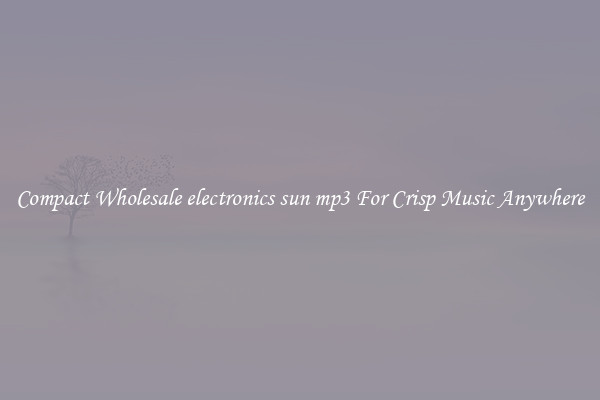 Compact Wholesale electronics sun mp3 For Crisp Music Anywhere