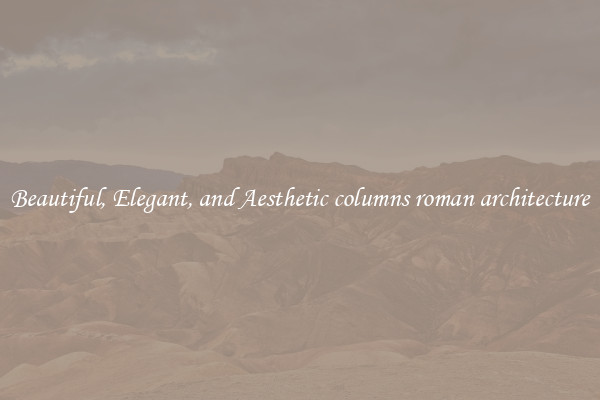 Beautiful, Elegant, and Aesthetic columns roman architecture